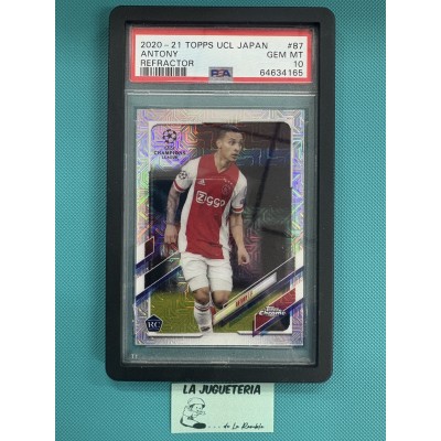 Antony " Slab Gradeado PSA 10 " Rookie Ajax Refractor 2020 - 2021 Topps Chrome UCL Japan