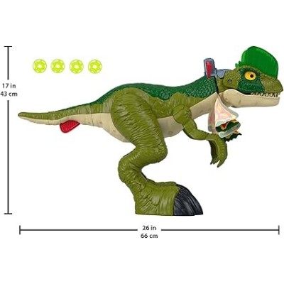 Imaginext Jurassic World Thrash Attack Juguete De Dilofosaurio Con Luces Y Sonidos