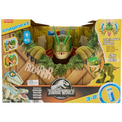 Imaginext Jurassic World Thrash Attack Juguete De Dilofosaurio Con Luces Y Sonidos