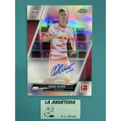 Dani Olmo " Autógrafo original " Red Bull Leipzig Topps Chrome Bundesliga 2021/2022