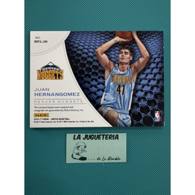 Juan HernanGomez " Rookie Card Autógrafo Original Parche Trozo camiseta numerado 30/99 " Denver Nuggets  Panini 2016-2017