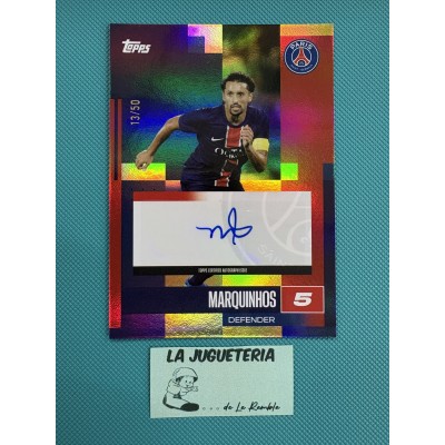 Marquinhos " Card tarjeta numerado 13/50 " Paris Saint Germain Topps 2025