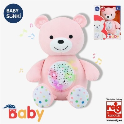 Peluche Osito Proyector Estrellas y Nanas