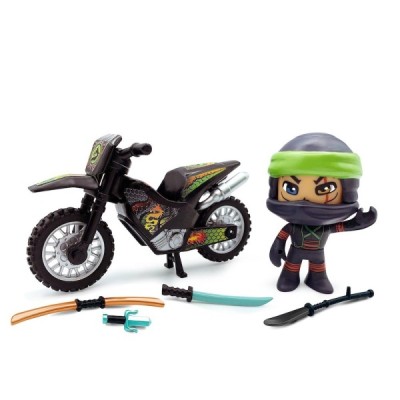 Pinypon Action. Ninja con Moto