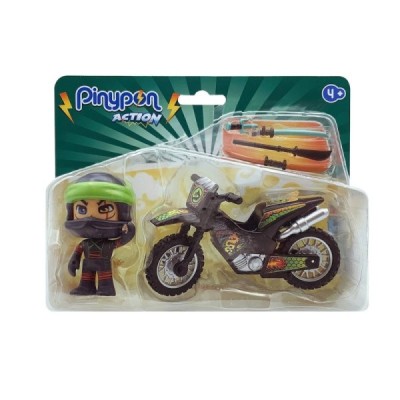 Pinypon Action. Ninja con Moto