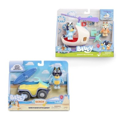 Bluey -Figura con Helicóptero/ Quad