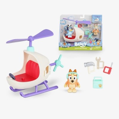 Bluey -Figura con Helicóptero/ Quad