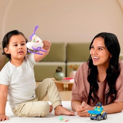 Bluey -Figura con Helicóptero/ Quad