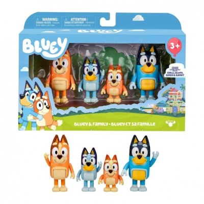 Bluey Pack 4 Figuras Bluey (surtido)