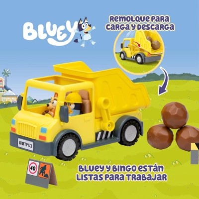 Bluey Camión Volquete con figura -Dump Truck