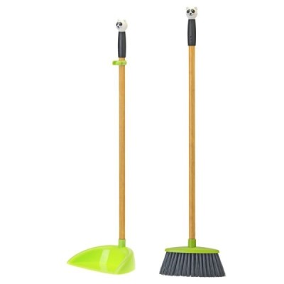 Escoba Con Palo + Recogedor PANDA KIDS