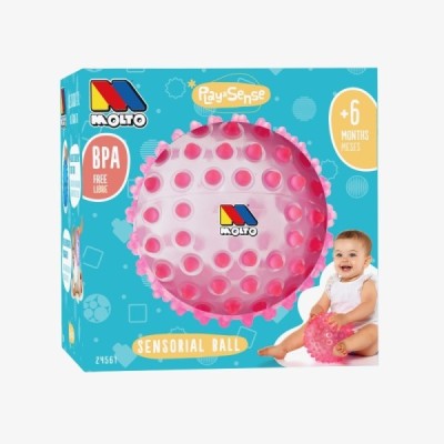 BOLA SENSORIAL 20 CM DIAMETRO ROSA MOLTO