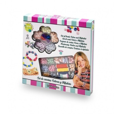 SET PARA HACER PULSERAS CUENTAS ALFABETO MADERA