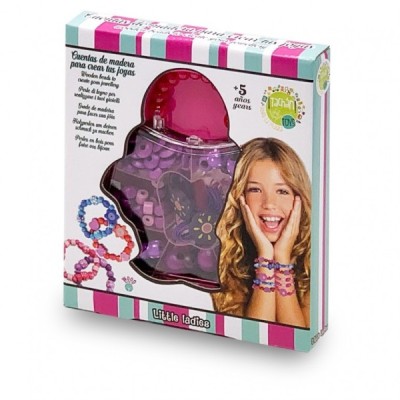 SET DE CUENTAS DE MADERA MORADO PARA PULSERAS