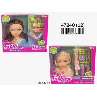 BUSTO PEINADOS CON ACCESORIOS