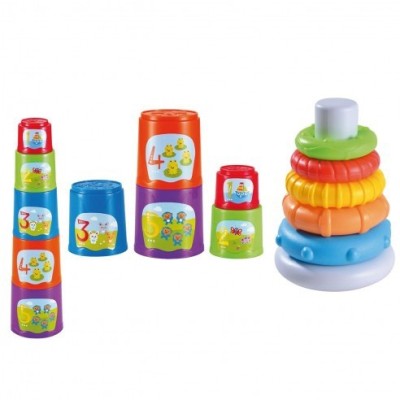 SET PIRAMIDE+CUBOS APILABLES 2 EN 1 TACHAN