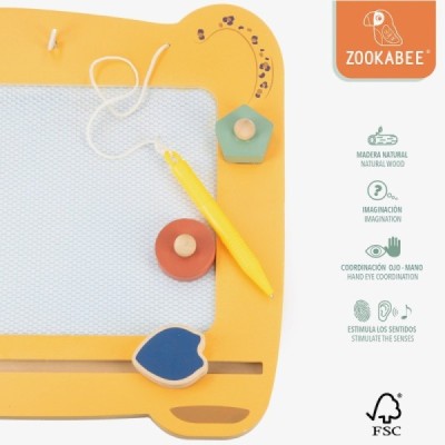 WOOMAX ZOOKABEE-PIZARRA MAGICA ANIMALES MADERA