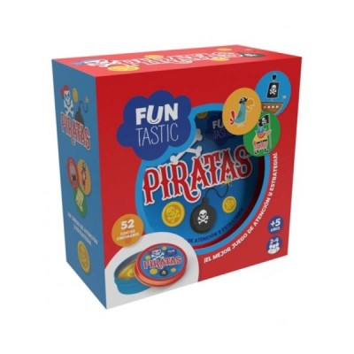 Juego Cartas REDONDAS PIRATAS en caja