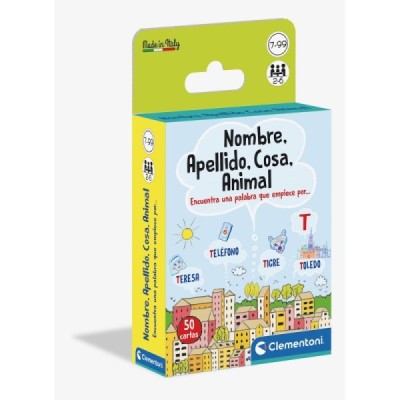 Juego Cartas Nombre, Apellido, Cosa, Animal