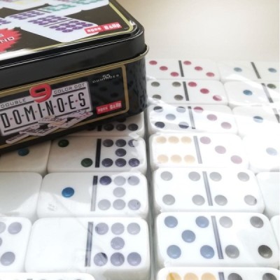 DOMINO, NUEVE DOBLE,CAJA LATA