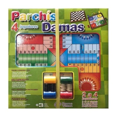 TABLERO GRANDE PARCHIS 4 Y DAMAS