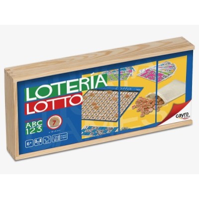 LOTERÍA 48 CARTONES CAJA MADERA
