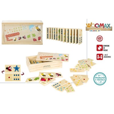 DOMINO MADERA ANIMALES 28 PZAS -  24M- WOOMAX