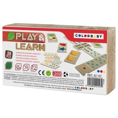 DOMINO MADERA ANIMALES 28 PZAS -  24M- WOOMAX