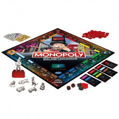 JUEGO MONOPOLY  MALOS PERDEDORES