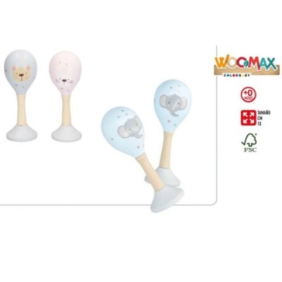 WOOMAX-MARACAS MADERA 13 CM 2Mod