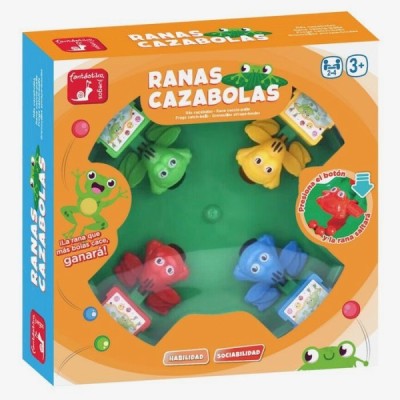 JUEGO RANAS CAZABOLAS 4 JUGADORES