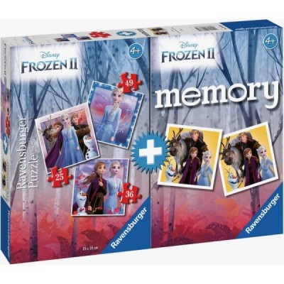 Memory + 3 Puzzles Frozen 2