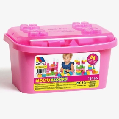 MOLTO, CUBETA BLOCKS 35 PZAS. ROSA