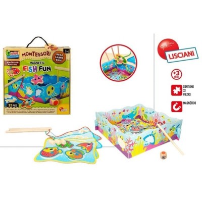 MONTESSORI - JUEGO MADERA PESCA MAGNETICO