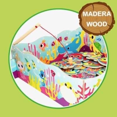MONTESSORI - JUEGO MADERA PESCA MAGNETICO