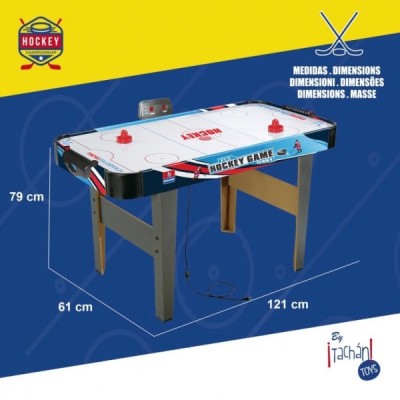 JUEGO HOCKEY AIRE C/PATAS Y MARCADOR 121X61X79cm.