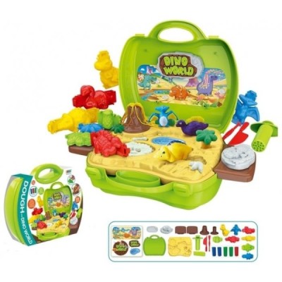 MALETA PLASTILINA DINO WORLD, 26 PZAS.