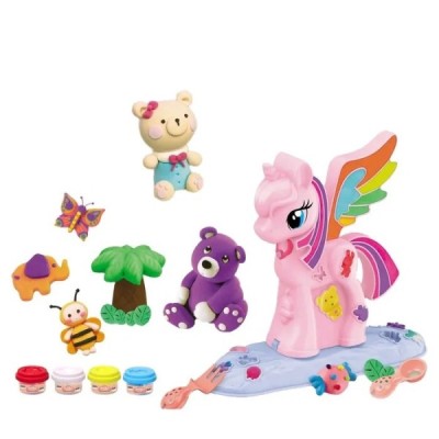 4 BOTES PLASTILINA UNICORNIO 20 X 6,60 X 18