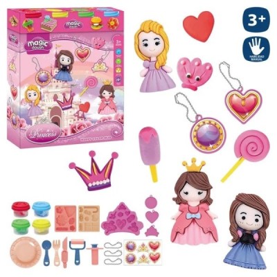 4 BOTES PLASTILINA PRINCESAS