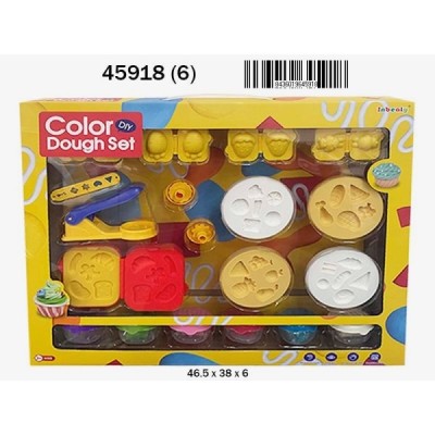 CAJA PLASTILINA 6 BOTES CON ACCESORIOS