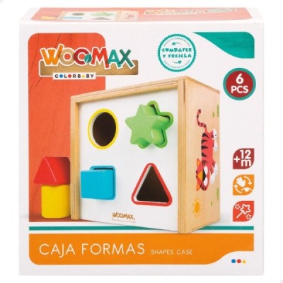 WOOMAX-CAJA FORMAS MADERA 6 piezas
