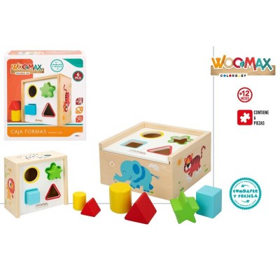 WOOMAX-CAJA FORMAS MADERA 6 piezas