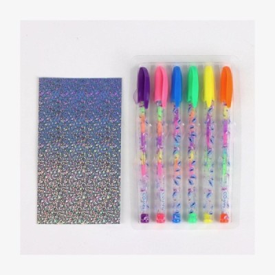 ESTUCHE CON 6 BOLÍGRAFOS GEL STITCH