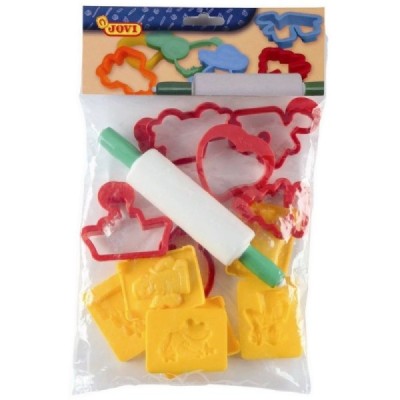 MODELLING ACCESSORIES Set con 12 moldes + 1 rodill