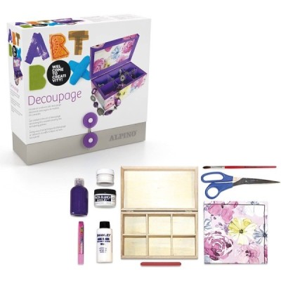 ARTBOX-DECOUPAGE, ESTUCHE MADERA