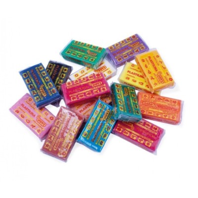 PLASTILINA Caja 30 pastillas 50 g colores Surtidos
