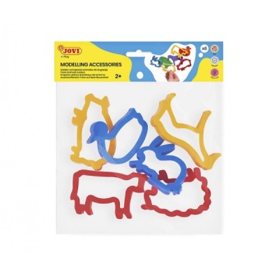 JOVI Bolsa 6 moldes de corte animales granja