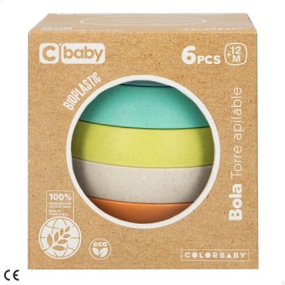 C'BABY-TORRE APILABLE 6 pzas. BIOPLÁSTICO -BOLA