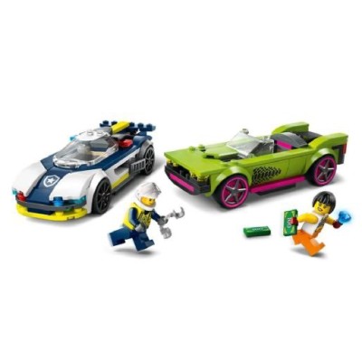 Lego 60415, City Coche de Policía y Potente Deport