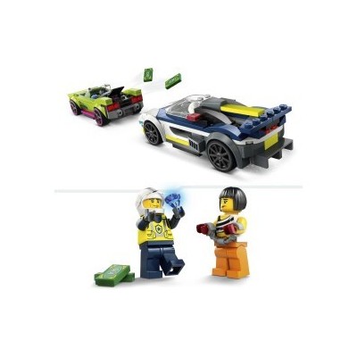 Lego 60415, City Coche de Policía y Potente Deport